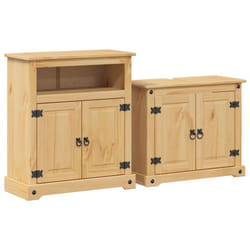 vidaXL 2 Piece Bathroom Furniture Set Corona Solid Wood Pine bathroom cabinet