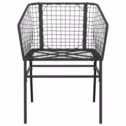 vidaXL Garden Dining Set Poly Rattan Glass outdoor dining set - black, 140 x 70 x 74 cm 4 piece - Additional view 4