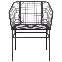 vidaXL Garden Dining Set Poly Rattan Glass outdoor dining set - black, 160 x 80 x 74 cm 4 piece - Additional view 4