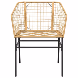 vidaXL Garden Dining Set Poly Rattan Glass outdoor dining set - brown, 80 x 80 x 74 cm 2 piece - Additional view 4