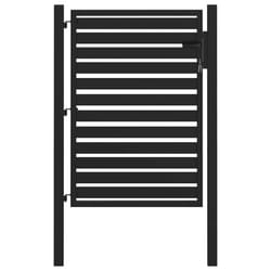 vidaXL Garden Gate Lockable Black 100x150 cm Aluminium metal garden gate - 100 x 120 cm