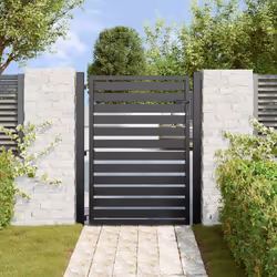 vidaXL Garden Gate Lockable Black 100x150 cm Aluminium metal garden gate - 100 x 120 cm