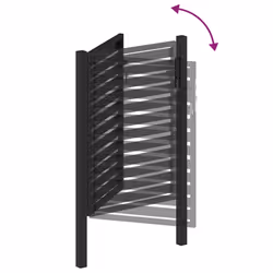 vidaXL Garden Gate Lockable Black 100x150 cm Aluminium metal garden gate - 100 x 120 cm - Additional view 7