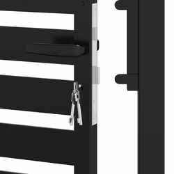 vidaXL Garden Gate Lockable Black 100x150 cm Aluminium metal garden gate - 100 x 120 cm - Additional view 8