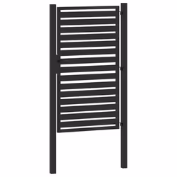 vidaXL Garden Gate Lockable Black 100x150 cm Aluminium metal garden gate - 100 x 150 cm - Additional view 6