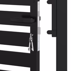 vidaXL Garden Gate Lockable Black 100x150 cm Aluminium metal garden gate - 100 x 150 cm - Additional view 8
