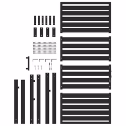 vidaXL Garden Gate Lockable Black 100x150 cm Aluminium metal garden gate - 100 x 180 cm - Additional view 4