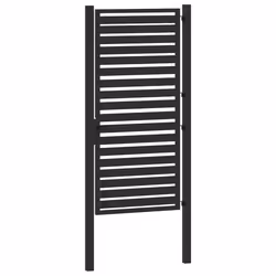 vidaXL Garden Gate Lockable Black 100x150 cm Aluminium metal garden gate - 100 x 180 cm - Additional view 6