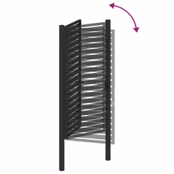 vidaXL Garden Gate Lockable Black 100x150 cm Aluminium metal garden gate - 100 x 180 cm - Additional view 7