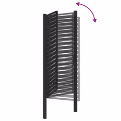 vidaXL Garden Gate Lockable Black 100x150 cm Aluminium metal garden gate - 100 x 200 cm - Additional view 7