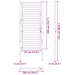 vidaXL Garden Gate Lockable Black 100x150 cm Aluminium metal garden gate - 100 x 200 cm - Additional view 9