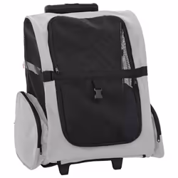 vidaXL Foldable Multipurpose Pet Trolley Travel Trailer Dog Carrier Stroller - grey