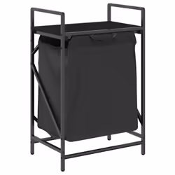 vidaXL Laundry Basket 1 Compartment with Shelf laundry hamper - black oak