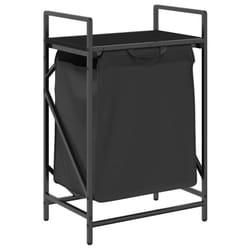 vidaXL Laundry Basket 1 Compartment with Shelf laundry hamper - black oak