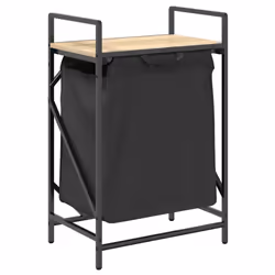 vidaXL Laundry Basket 1 Compartment with Shelf laundry hamper - sonoma oak