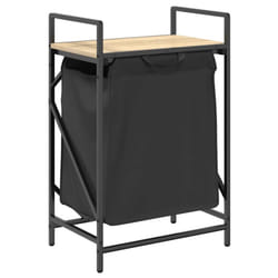 vidaXL Laundry Basket 1 Compartment with Shelf laundry hamper - sonoma oak