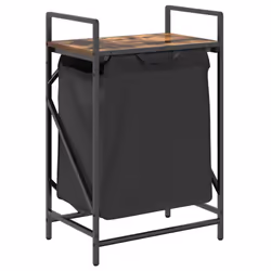 vidaXL Laundry Basket 1 Compartment with Shelf laundry hamper - smoked oak