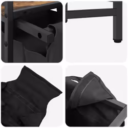 vidaXL Laundry Basket 1 Compartment with Shelf laundry hamper - smoked oak - Additional view 10