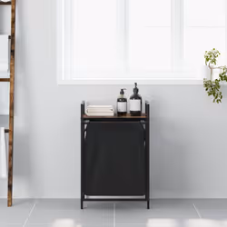vidaXL Laundry Basket 1 Compartment with Shelf laundry hamper - smoked oak