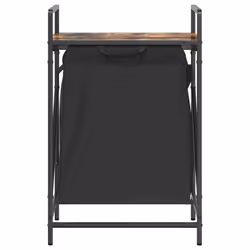 vidaXL Laundry Basket 1 Compartment with Shelf laundry hamper - smoked oak - Additional view 5