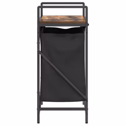 vidaXL Laundry Basket 1 Compartment with Shelf laundry hamper - smoked oak - Additional view 6
