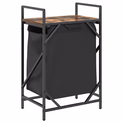 vidaXL Laundry Basket 1 Compartment with Shelf laundry hamper - smoked oak - Additional view 7