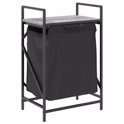 vidaXL Laundry Basket 1 Compartment with Shelf laundry hamper - grey sonoma