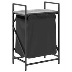 vidaXL Laundry Basket 1 Compartment with Shelf laundry hamper - grey sonoma