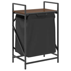 vidaXL Laundry Basket 1 Compartment with Shelf laundry hamper - brown oak