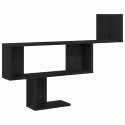 vidaXL Wall Shelf Black Oak 100x15x70 cm Engineered Wood floating shelf
