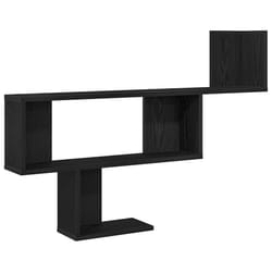 vidaXL Wall Shelf Black Oak 100x15x70 cm Engineered Wood floating shelf