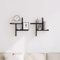 vidaXL Wall Shelves Wall Storage Shelf Floating Shelf 2 pcs Engineered Wood - 38 x 12 x 38 cm