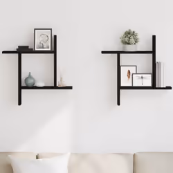 vidaXL Wall Shelves Wall Storage Shelf Floating Shelf 2 pcs Engineered Wood - 50 x 12 x 50 cm