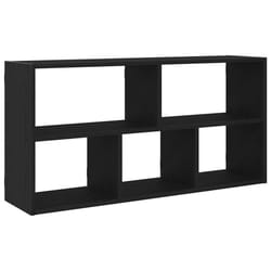 vidaXL Wall Shelf Black Oak 100x25x50 cm Engineered Wood floating shelf