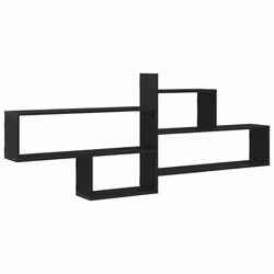 vidaXL Wall Shelf Black Oak 167.5x18x68 cm Engineered Wood floating shelf