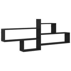 vidaXL Wall Shelf Black Oak 167.5x18x68 cm Engineered Wood floating shelf