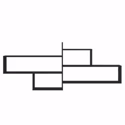 vidaXL Wall Shelf Black Oak 167.5x18x68 cm Engineered Wood floating shelf - Additional view 4