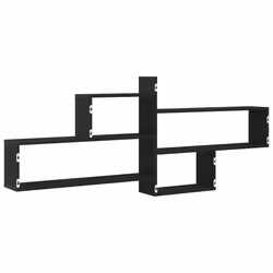 vidaXL Wall Shelf Black Oak 167.5x18x68 cm Engineered Wood floating shelf - Additional view 6