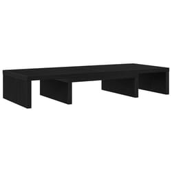 vidaXL Monitor Stand Adjustable Black Oak 60x24x10.5 cm Engineered Wood