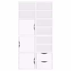vidaXL Side Cabinets 4 pcs "ODDA" White 40x24x79 cm Solid Wood Pine cabinet - Additional view 5