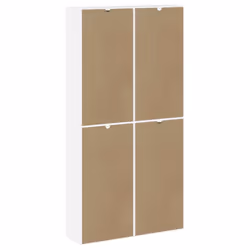 vidaXL Side Cabinets 4 pcs "ODDA" White 40x24x79 cm Solid Wood Pine cabinet - Additional view 7