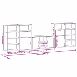 VidaXL 3365371 TV cabinet/entertainment center 2 drawer(s) - Additional view 3