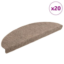 vidaXL Self-adhesive Stair Mats Decoration Stair Protector Anti-slip Stair Rug - cream, 65 x 21 x 4 cm/ 20 pcs