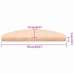 vidaXL Self-adhesive Stair Mats Decoration Stair Protector Anti-slip Stair Rug - beige, 65 x 21 x 4 cm/ 30 pcs - Additional view 7