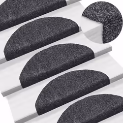 vidaXL Self-adhesive Stair Mats Decoration Stair Protector Anti-slip Stair Rug - dark grey, 65 x 21 x 4 cm/ 30 pcs - Additional view 4