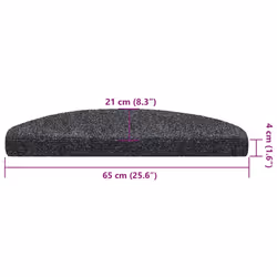 vidaXL Self-adhesive Stair Mats Decoration Stair Protector Anti-slip Stair Rug - dark grey, 65 x 21 x 4 cm/ 30 pcs - Additional view 7