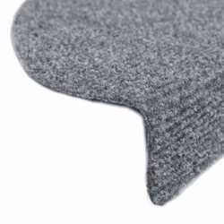 vidaXL Self-adhesive Stair Mats Decoration Stair Protector Anti-slip Stair Rug - light grey, 65 x 21 x 4 cm/ 30 pcs - Additional view 5