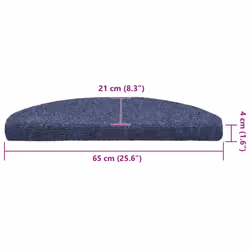 vidaXL Self-adhesive Stair Mats Decoration Stair Protector Anti-slip Stair Rug - blue, 65 x 21 x 4 cm/ 30 pcs - Additional view 3