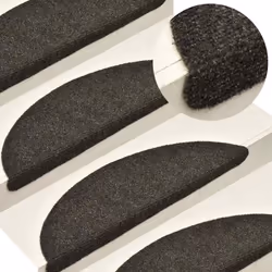 vidaXL Self-adhesive Stair Mats Decoration Stair Protector Anti-slip Stair Rug - anthracite, 65 x 21 x 4 cm/ 30 pcs - Additional view 4