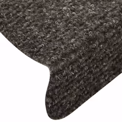 vidaXL Self-adhesive Stair Mats Decoration Stair Protector Anti-slip Stair Rug - anthracite, 65 x 21 x 4 cm/ 30 pcs - Additional view 5